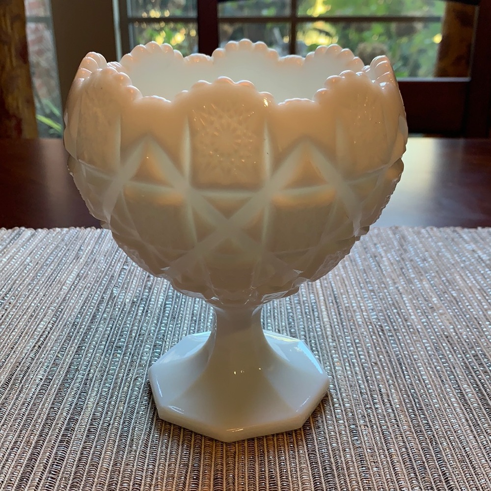 Westmoreland Old Quilt Milk Glass
